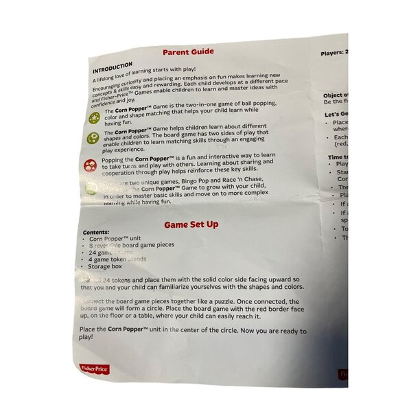 Fisher Price my first games Corn popper game Replacement Pieces - Picture 7 of 9